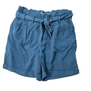 Anthropologie shorts 4 Paperbag high waist Tied Blue Lyocell Flowy Womens